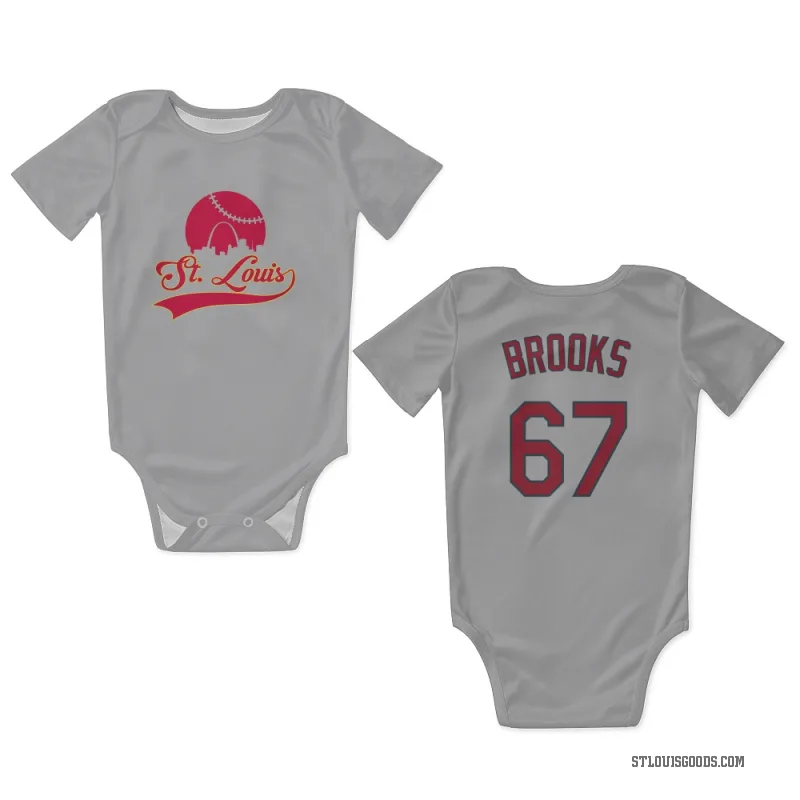 Aaron Brooks  Gray St. Louis Cardinals  Newborn & Infant Bodysuit