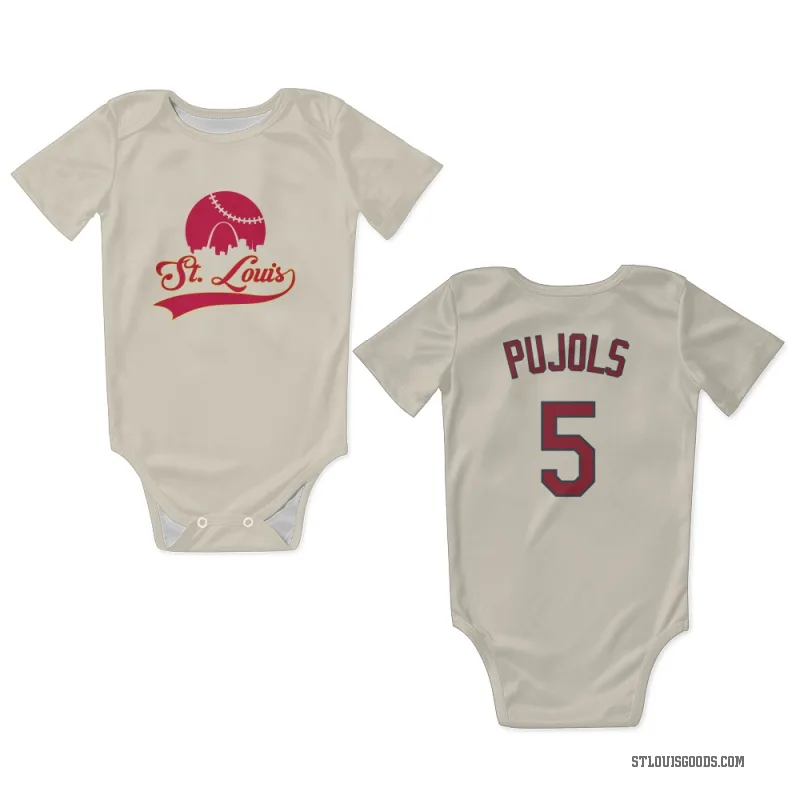 Albert Pujols  Cream St. Louis Cardinals  Newborn & Infant Bodysuit