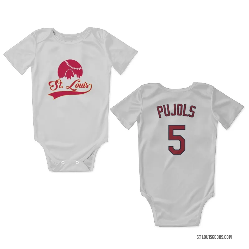 Albert Pujols  White St. Louis Cardinals  Newborn & Infant Bodysuit
