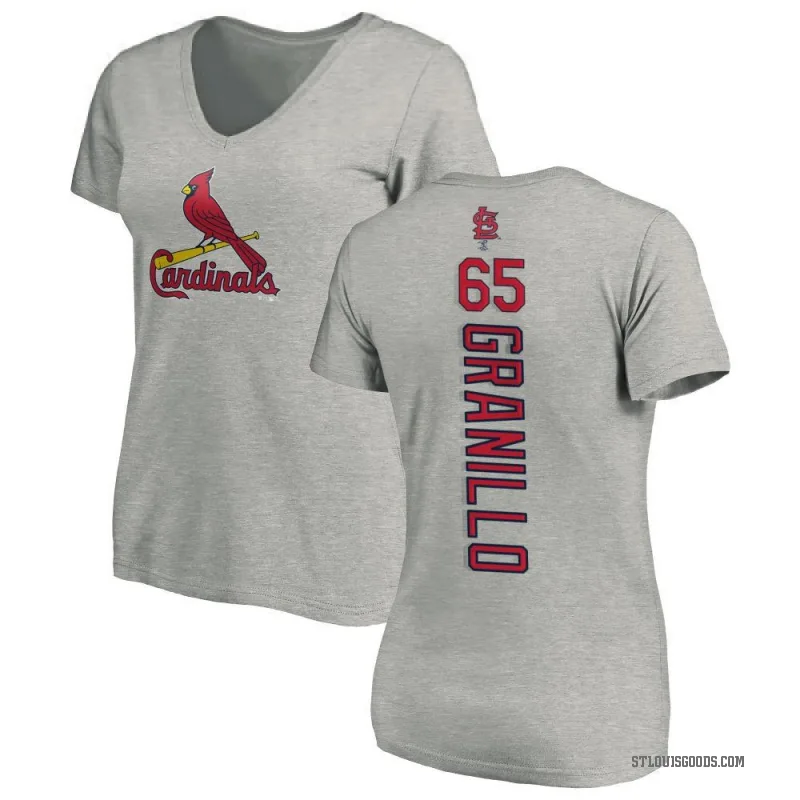 Andre Granillo Women's Ash St. Louis Cardinals Backer Slim Fit T-Shirt -