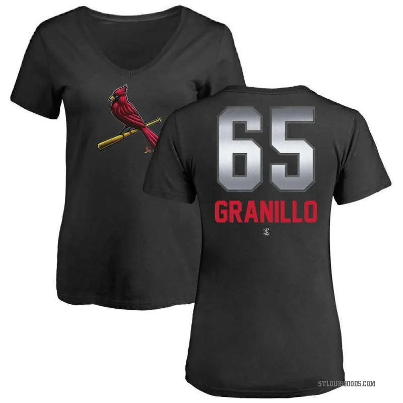 Andre Granillo Women's Black St. Louis Cardinals Midnight Mascot V-Neck T-Shirt -