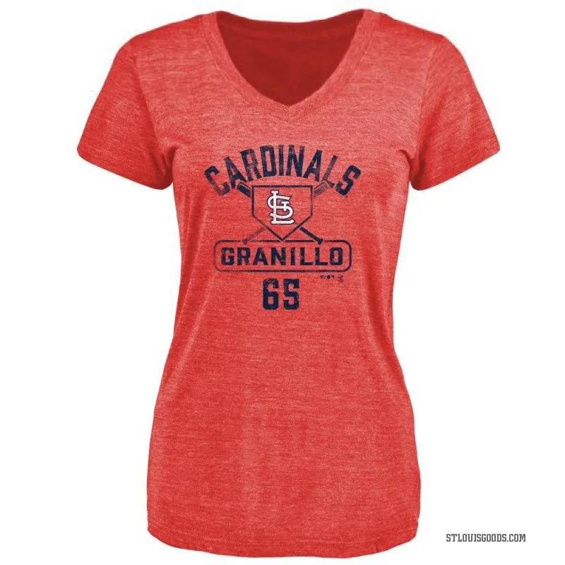 Andre Granillo Women's Red St. Louis Cardinals Base Runner T-Shirt -