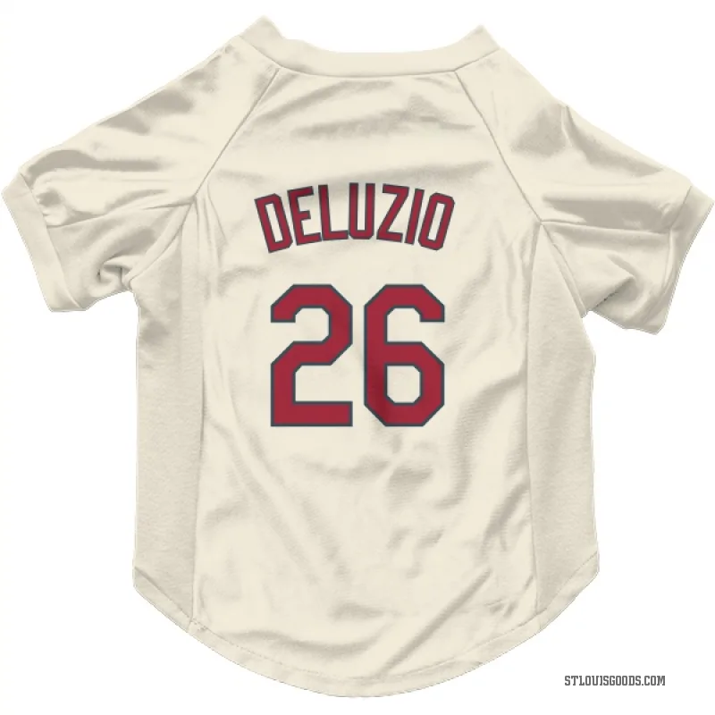 Ben DeLuzio  Cream St. Louis Cardinals  Cat & Dog Pet Jersey