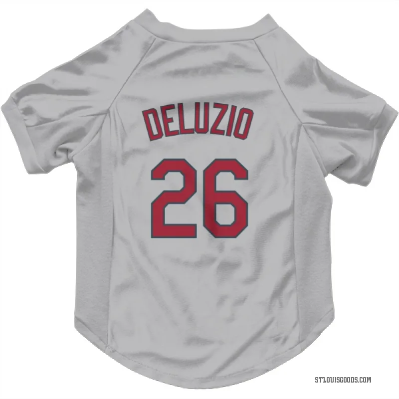 Ben DeLuzio  Gray St. Louis Cardinals  Cat & Dog Pet Jersey