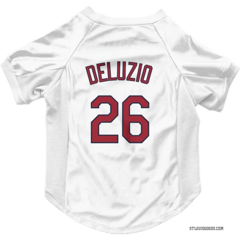 Ben DeLuzio  White St. Louis Cardinals  Cat & Dog Pet Jersey
