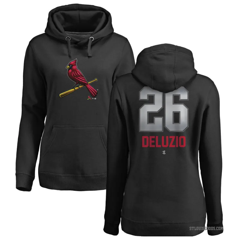 Ben DeLuzio Women's Black St. Louis Cardinals Branded Midnight Mascot Pullover Hoodie -