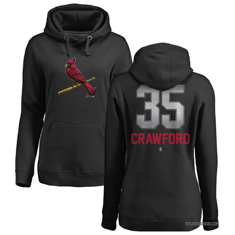 Brandon Crawford Women's Black St. Louis Cardinals Branded Midnight Mascot Pullover Hoodie -