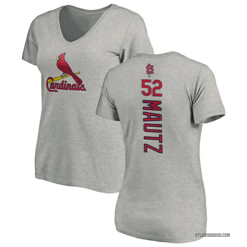 Brycen Mautz Women's Ash St. Louis Cardinals Backer Slim Fit T-Shirt -