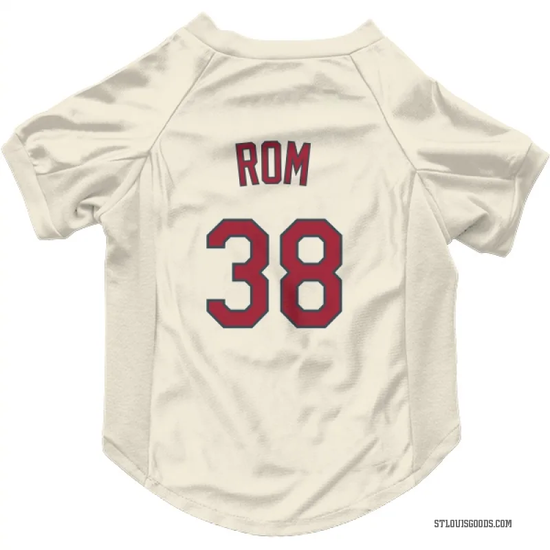 Drew Rom  Cream St. Louis Cardinals  Cat & Dog Pet Jersey