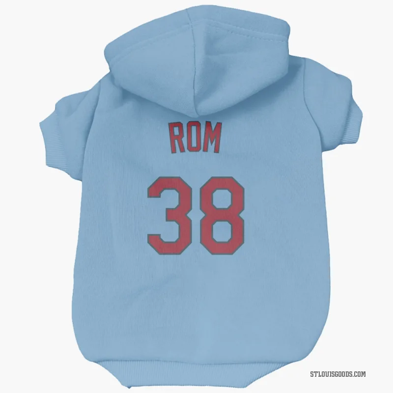 Drew Rom  Light Blue St. Louis Cardinals  Cat & Dog Pet Hoodie