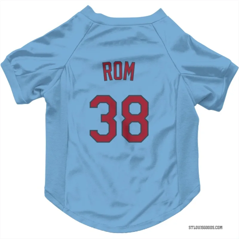 Drew Rom  Light Blue St. Louis Cardinals  Cat & Dog Pet Jersey