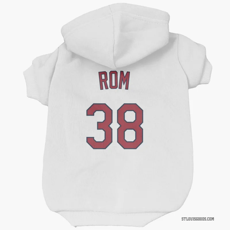 Drew Rom  White St. Louis Cardinals  Cat & Dog Pet Hoodie