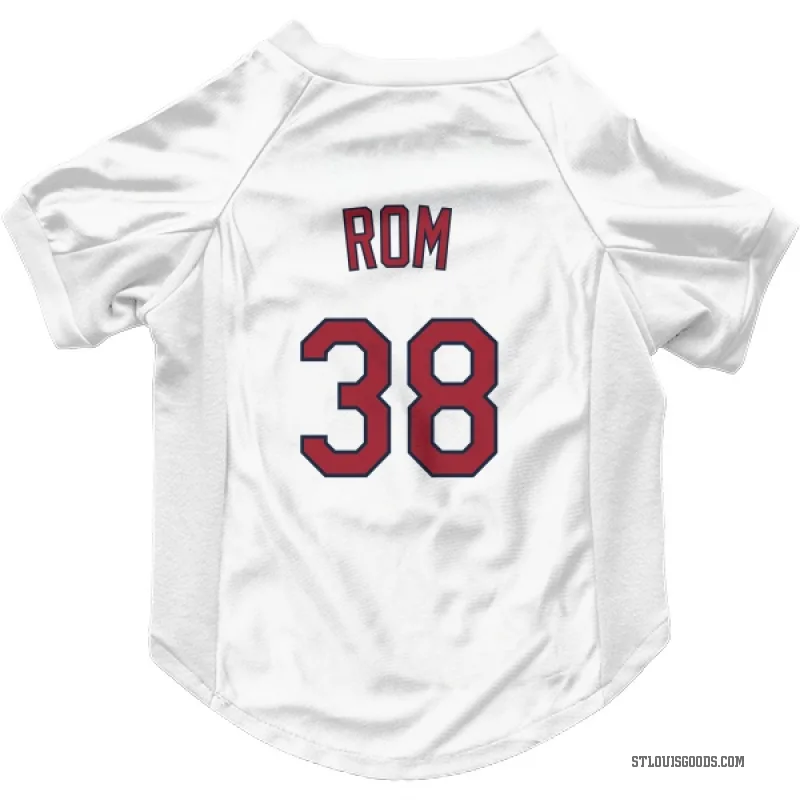 Drew Rom  White St. Louis Cardinals  Cat & Dog Pet Jersey