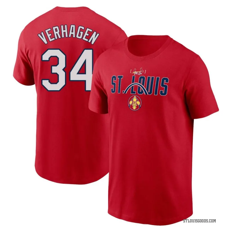 Drew VerHagen Men's Red St. Louis Cardinals 2024 City Connect Graphic T-Shirt