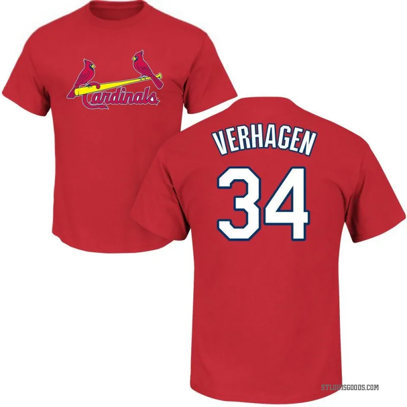 Drew VerHagen Men's Red St. Louis Cardinals Roster T-Shirt -