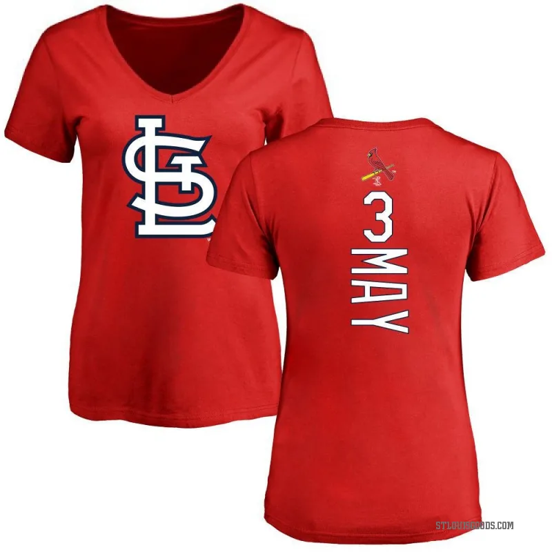 Dustin May Women's Red St. Louis Cardinals Backer Slim Fit T-Shirt -