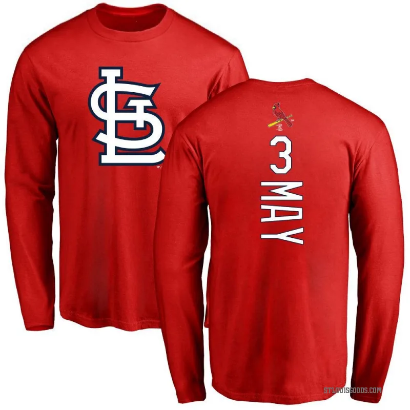 Dustin May Youth Red St. Louis Cardinals Backer Long Sleeve T-Shirt -