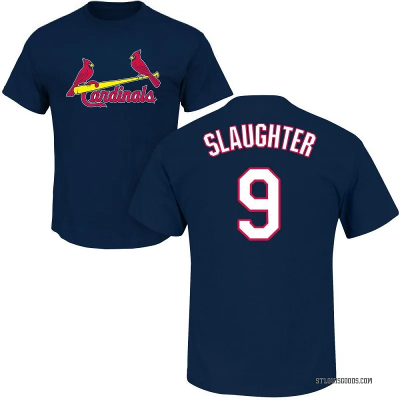 Enos Slaughter Men's Navy St. Louis Cardinals Roster T-Shirt -
