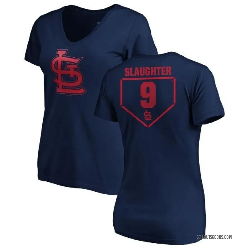 Enos Slaughter Women's Navy St. Louis Cardinals RBI Slim Fit V-Neck T-Shirt -