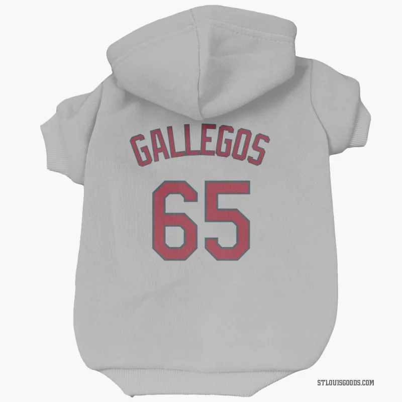 Giovanny Gallegos  Gray St. Louis Cardinals  Cat & Dog Pet Hoodie