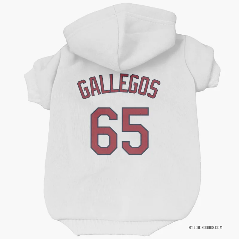 Giovanny Gallegos  White St. Louis Cardinals  Cat & Dog Pet Hoodie