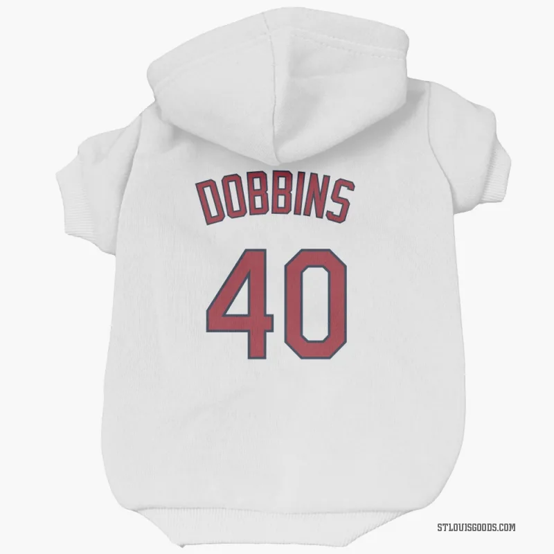 Hunter Dobbins  White St. Louis Cardinals  Cat & Dog Pet Hoodie