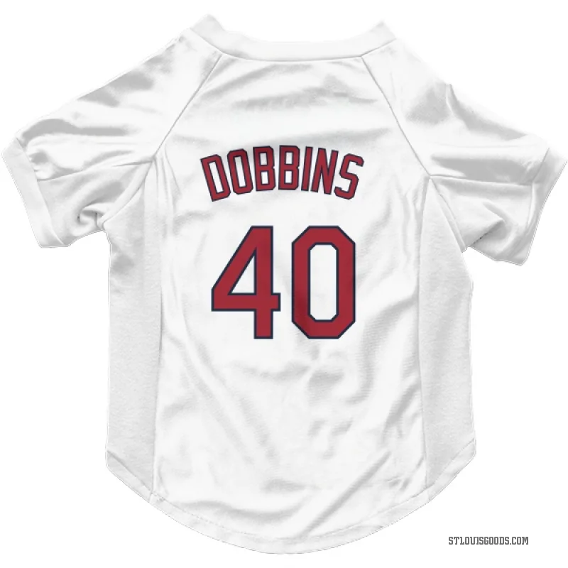 Hunter Dobbins  White St. Louis Cardinals  Cat & Dog Pet Jersey