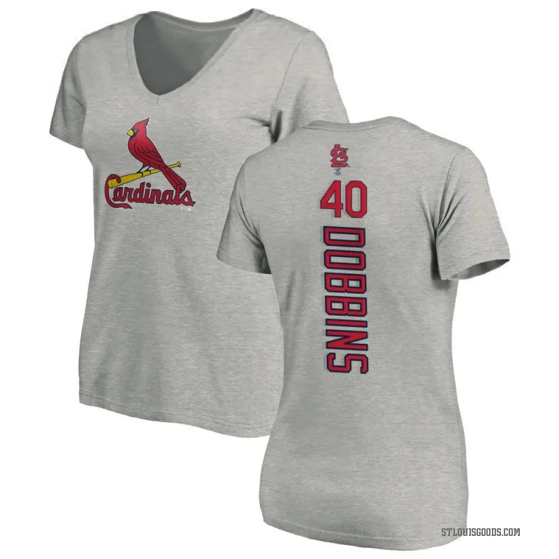 Hunter Dobbins Women's Ash St. Louis Cardinals Backer Slim Fit T-Shirt -