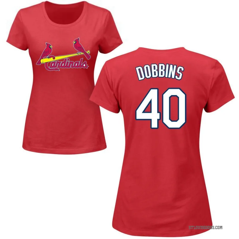 Hunter Dobbins Women's Red St. Louis Cardinals Roster T-Shirt -