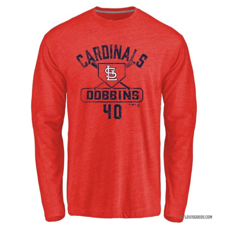 Hunter Dobbins Youth Red St. Louis Cardinals Base Runner Long Sleeve T-Shirt -