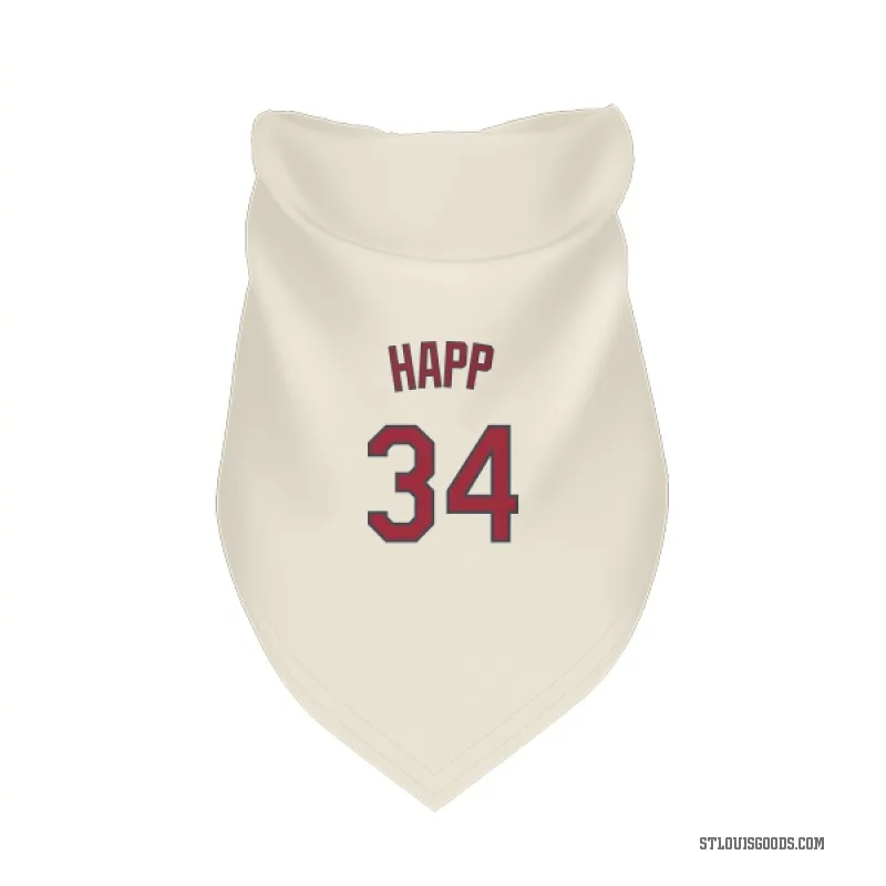 J.A. Happ  Cream St. Louis Cardinals  Cat & Dog Pet Bandana