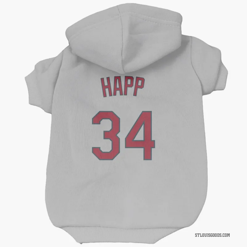 J.A. Happ  Gray St. Louis Cardinals  Cat & Dog Pet Hoodie