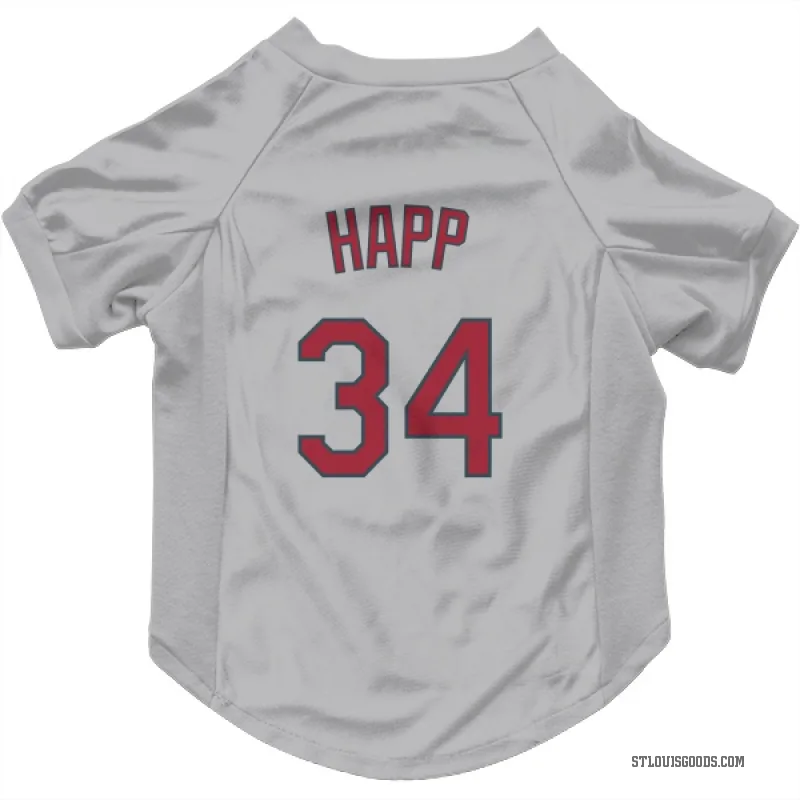 J.A. Happ  Gray St. Louis Cardinals  Cat & Dog Pet Jersey