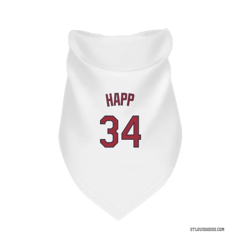 J.A. Happ  White St. Louis Cardinals  Cat & Dog Pet Bandana