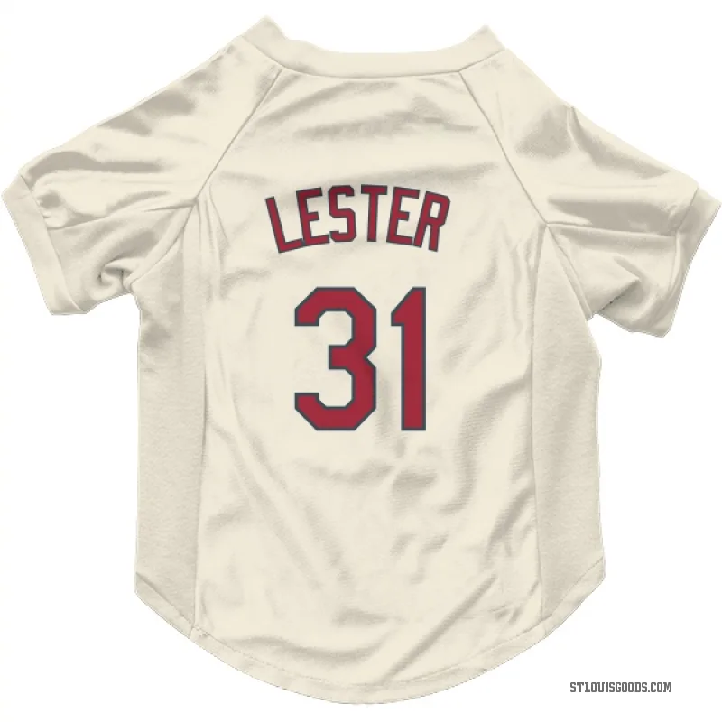 Jon Lester  Cream St. Louis Cardinals  Cat & Dog Pet Jersey