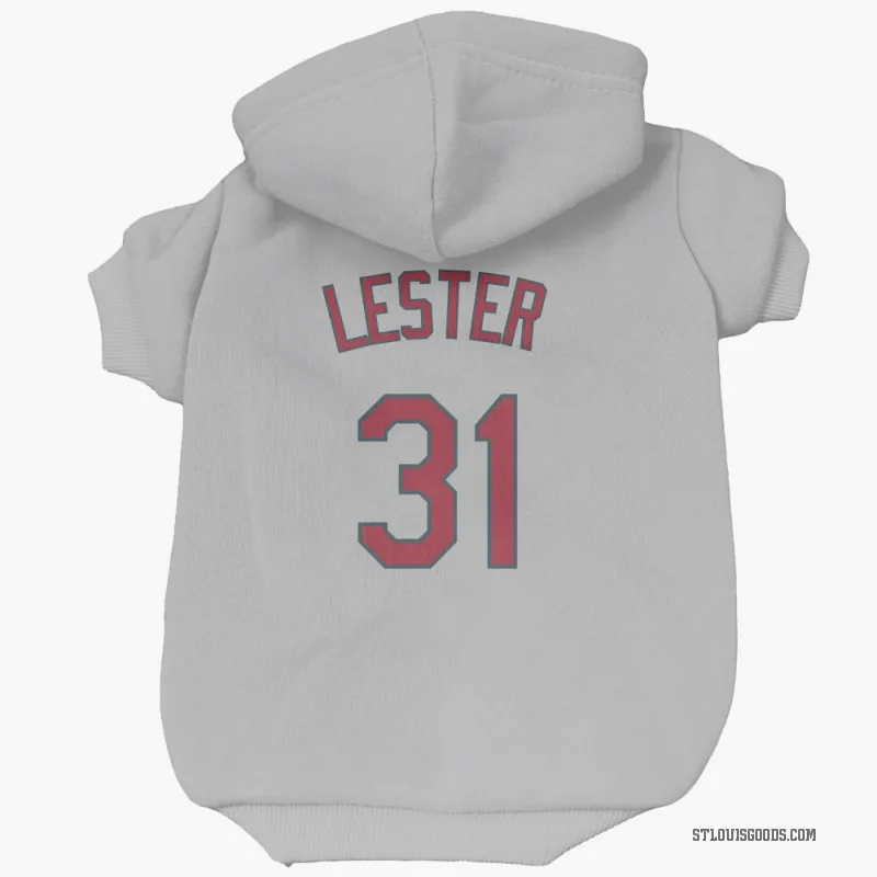 Jon Lester  Gray St. Louis Cardinals  Cat & Dog Pet Hoodie