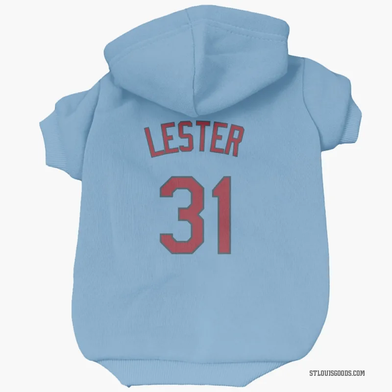 Jon Lester  Light Blue St. Louis Cardinals  Cat & Dog Pet Hoodie