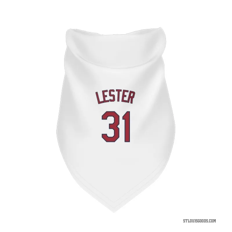 Jon Lester  White St. Louis Cardinals  Cat & Dog Pet Bandana