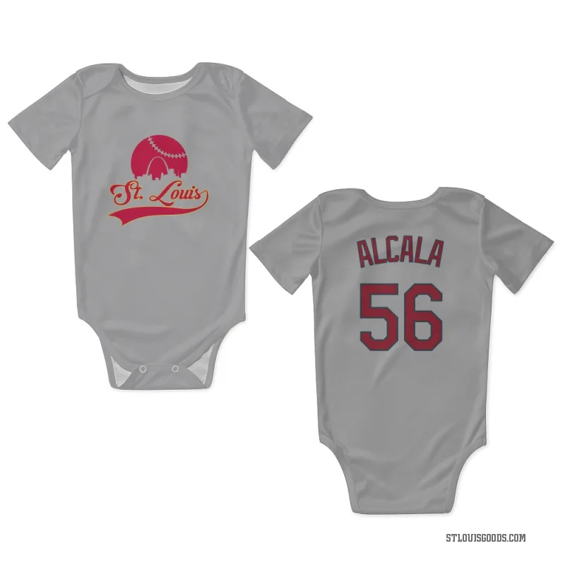 Jorge Alcala  Gray St. Louis Cardinals  Newborn & Infant Bodysuit