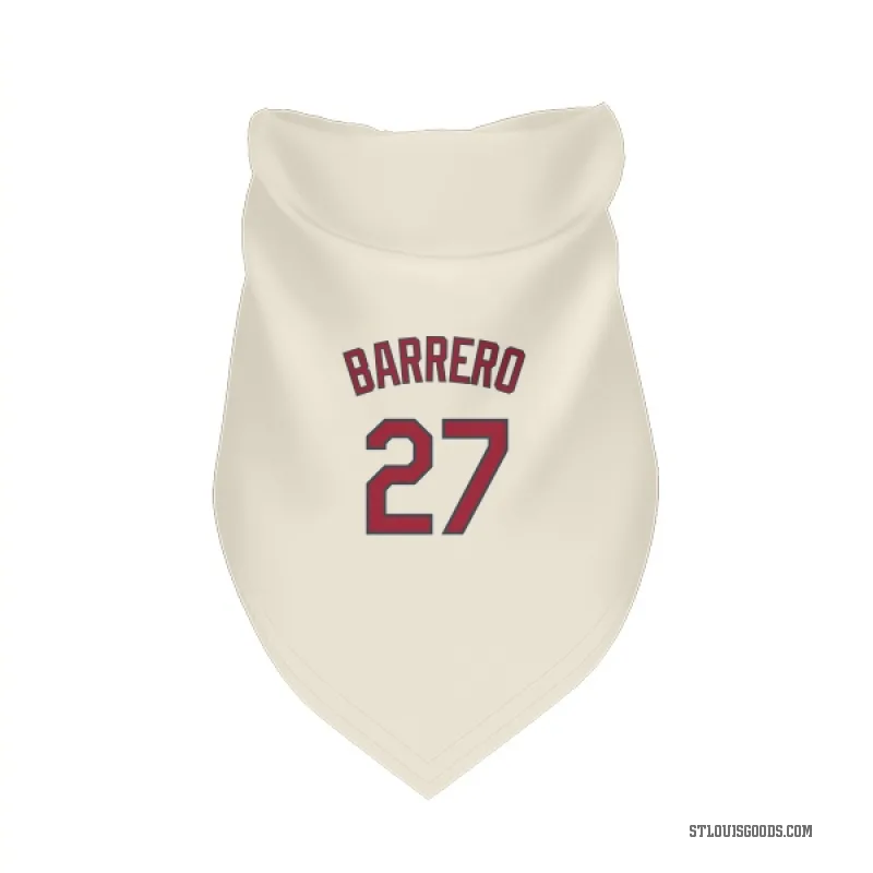 Jose Barrero  Cream St. Louis Cardinals  Cat & Dog Pet Bandana
