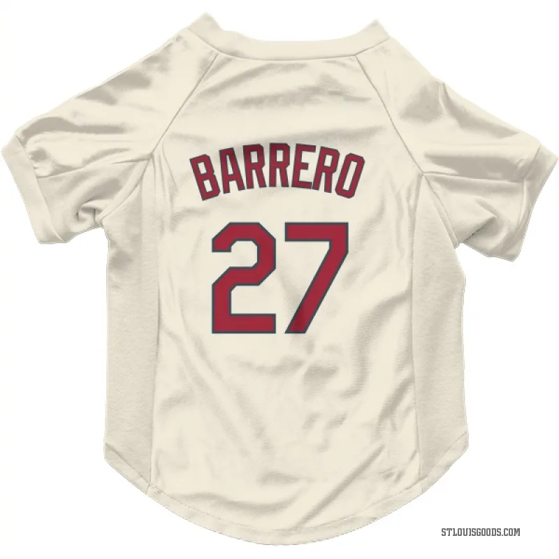 Jose Barrero  Cream St. Louis Cardinals  Cat & Dog Pet Jersey
