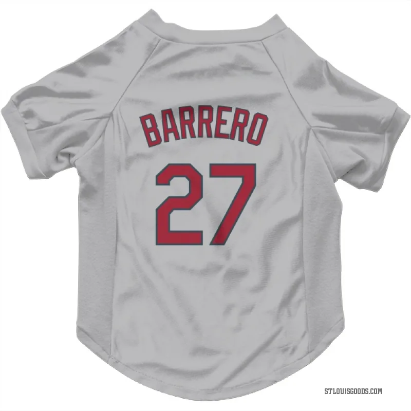 Jose Barrero  Gray St. Louis Cardinals  Cat & Dog Pet Jersey