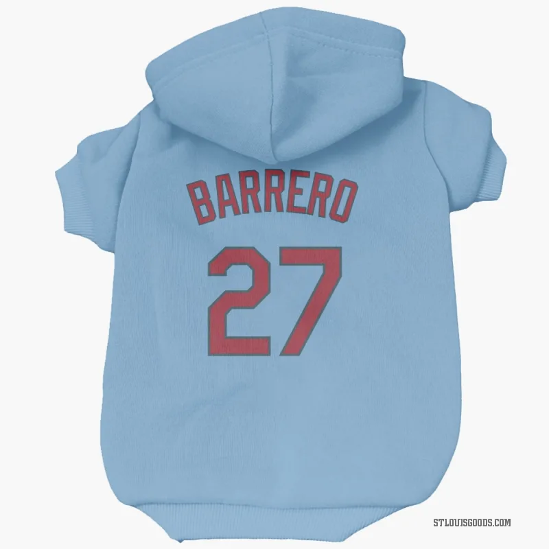 Jose Barrero  Light Blue St. Louis Cardinals  Cat & Dog Pet Hoodie