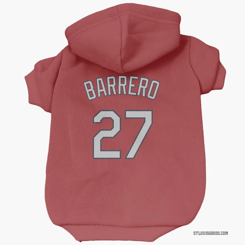 Jose Barrero  Red St. Louis Cardinals  Cat & Dog Pet Hoodie