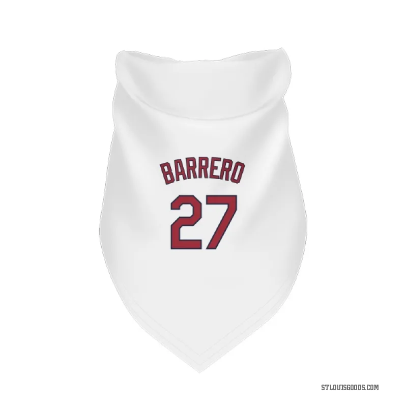 Jose Barrero  White St. Louis Cardinals  Cat & Dog Pet Bandana