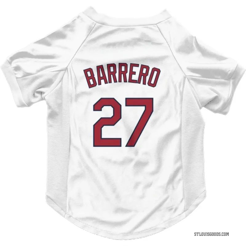 Jose Barrero  White St. Louis Cardinals  Cat & Dog Pet Jersey