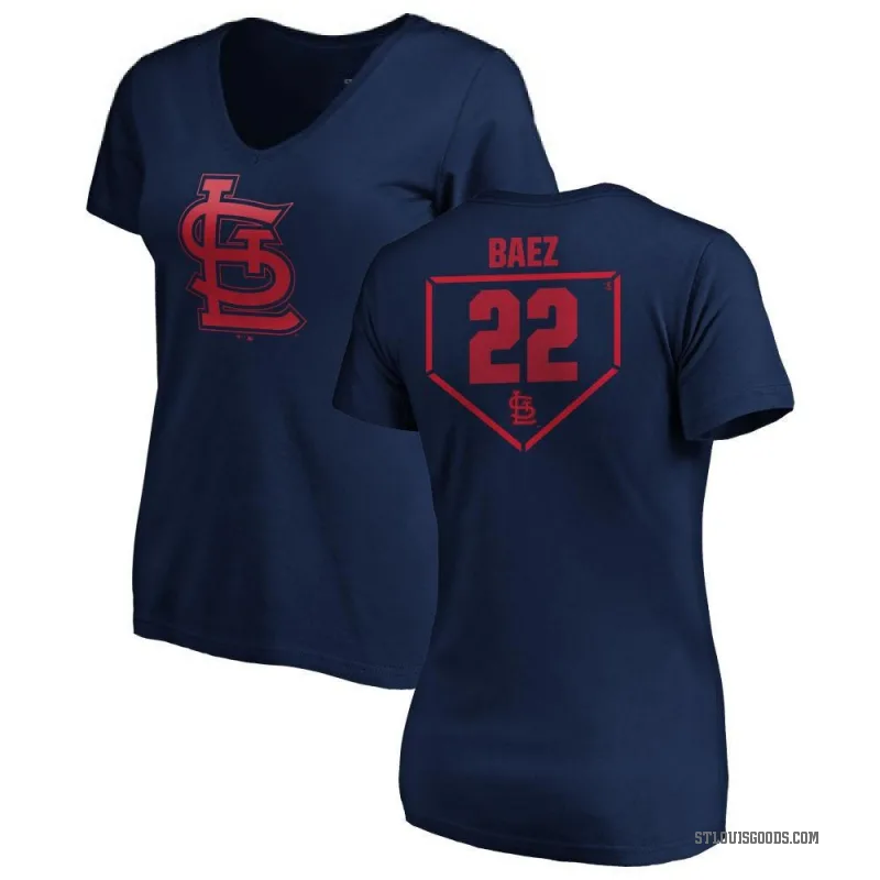 Joshua Baez Women's Navy St. Louis Cardinals RBI Slim Fit V-Neck T-Shirt -
