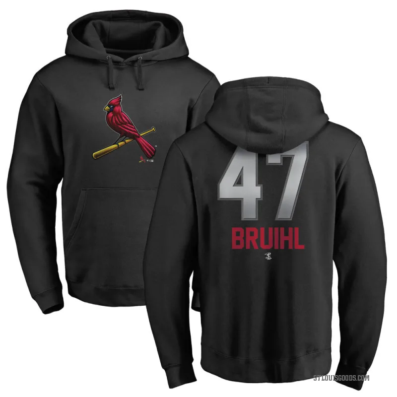 Justin Bruihl Men's Black St. Louis Cardinals Branded Midnight Mascot Pullover Hoodie -
