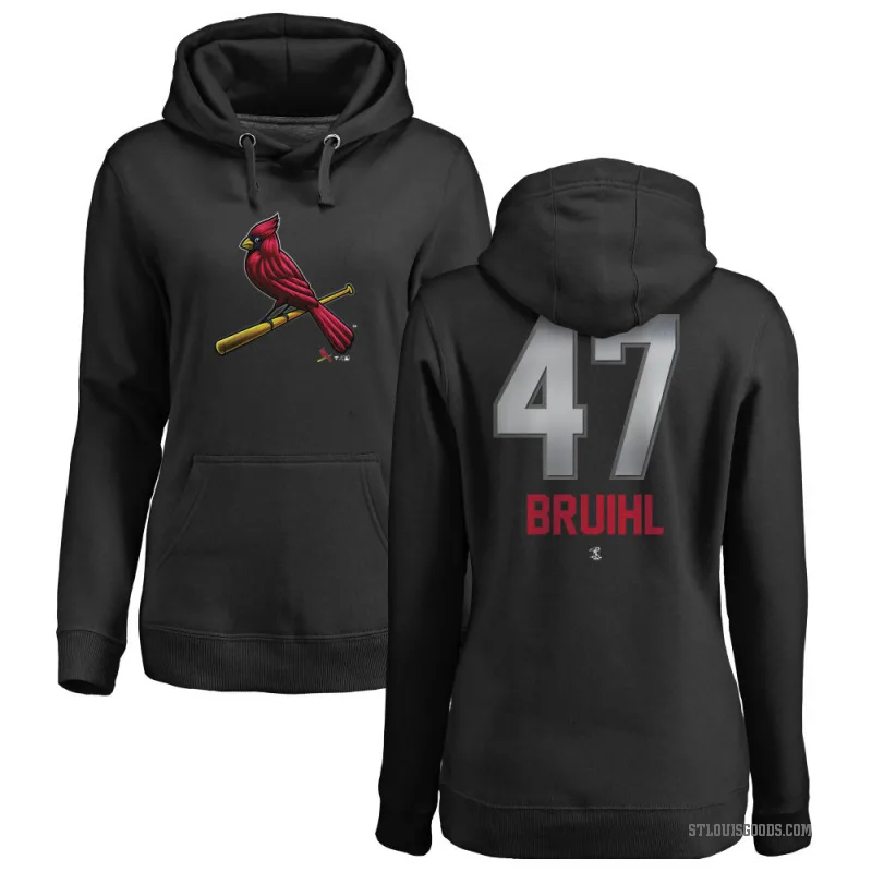 Justin Bruihl Women's Black St. Louis Cardinals Branded Midnight Mascot Pullover Hoodie -