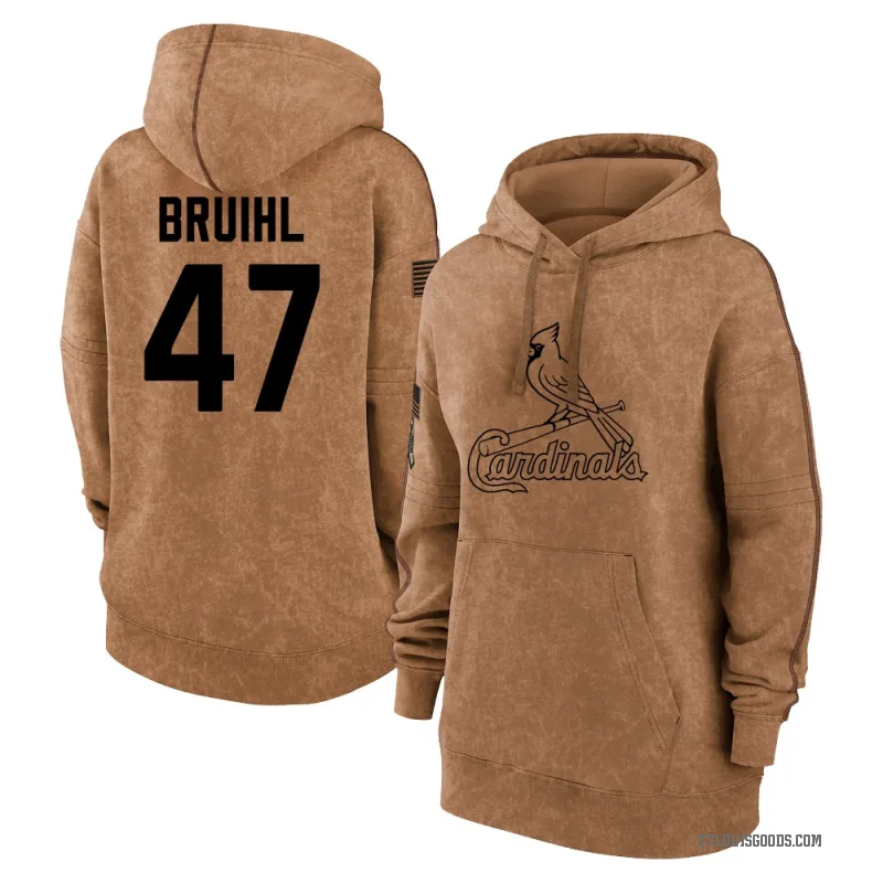 Justin Bruihl Women's Brown St. Louis Cardinals 2023 Salute to Service Pullover Hoodie